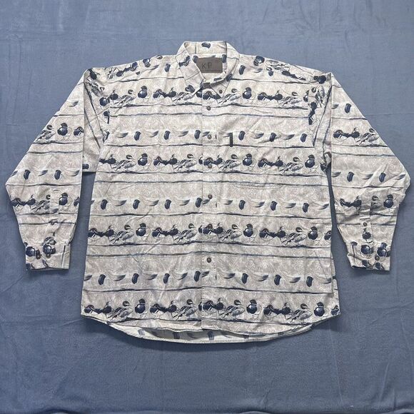 North River Shirt Mens XL Long Sleeve Button Down Animal‎ Print Hunting Outdoor - Picture 1 of 10